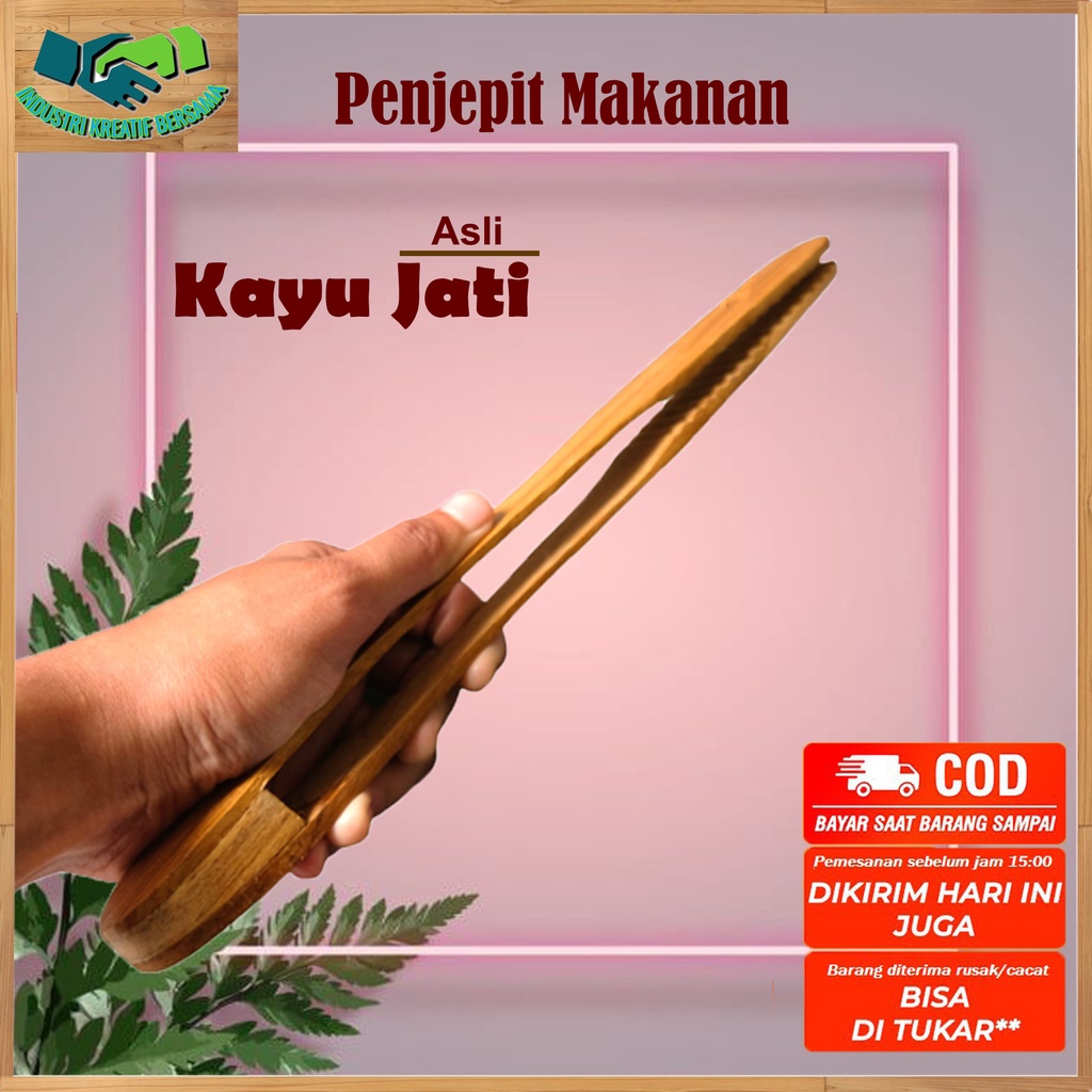 Jual Penjepit Makanan Kayu / Capitan Wooden Tongs Foodgrade / Gorengan