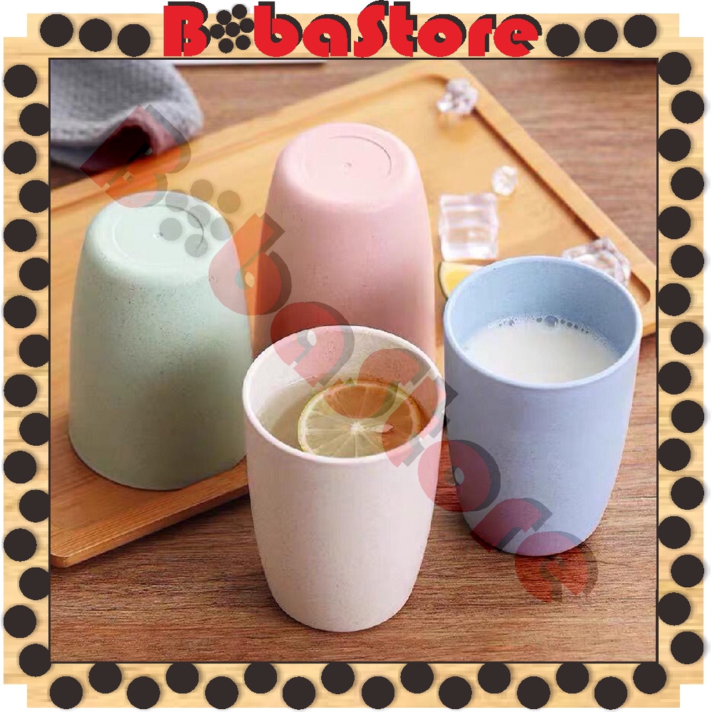 Jual BOBASTORE Gelas Wheat Straw Kopi Mug Cangkir | Gelas Gandum Kokoh ...