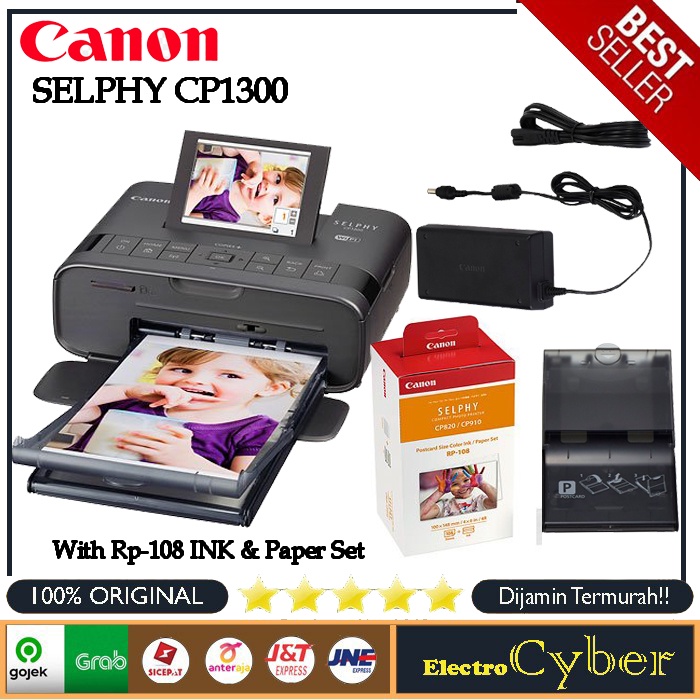 Jual Canon SELPHY CP1300 Compact Photo Printer Canon Paper RP 108