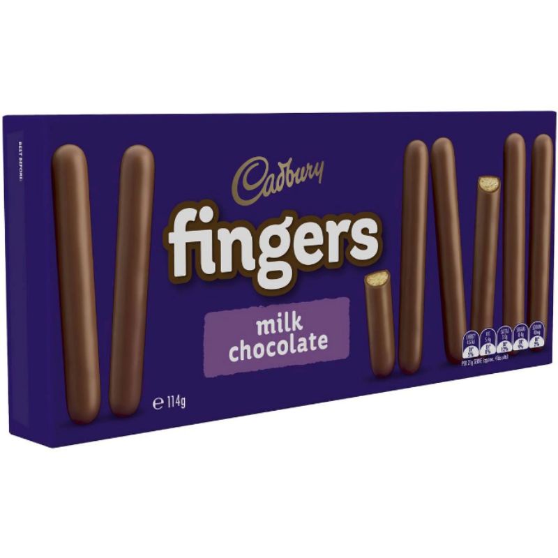 Jual Cadbury Fingers Milk Chocolate Biscuits 114g/01/2025 | Shopee ...