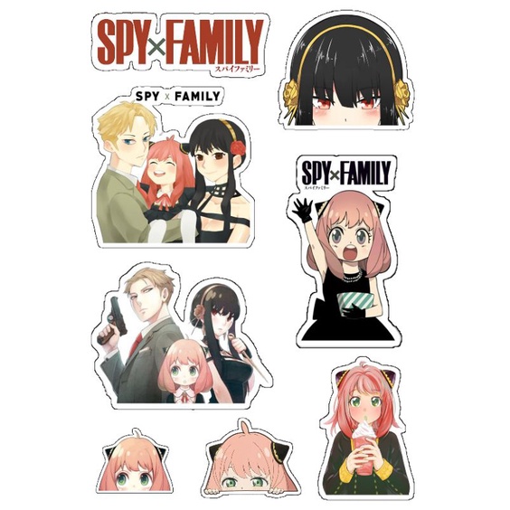 Jual SPY X FAMILY STICKER ANIME SET A5 Shopee Indonesia