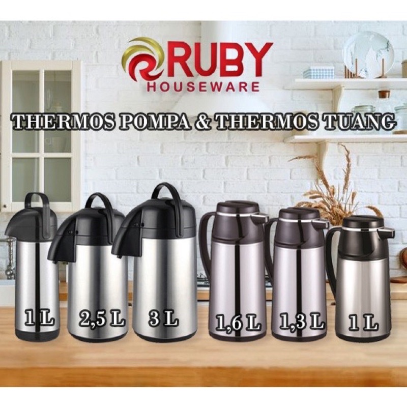 Jual Termos Pompa Air panas Airpot Ruby 1L 2.5L 3L Tahan lebih lama
