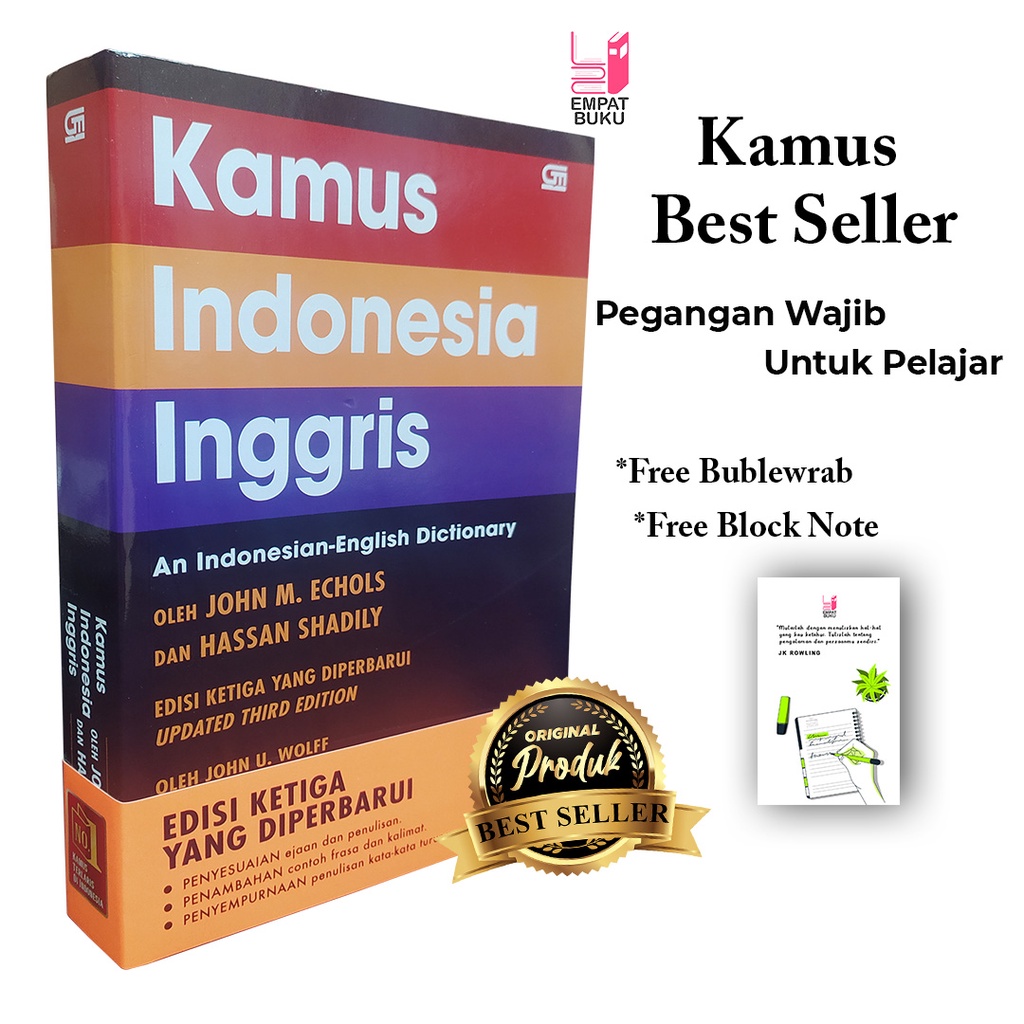 Jual Kamus Indonesia - Inggris Edisi Ketiga Yang Diperbarui (Soft Cover ...