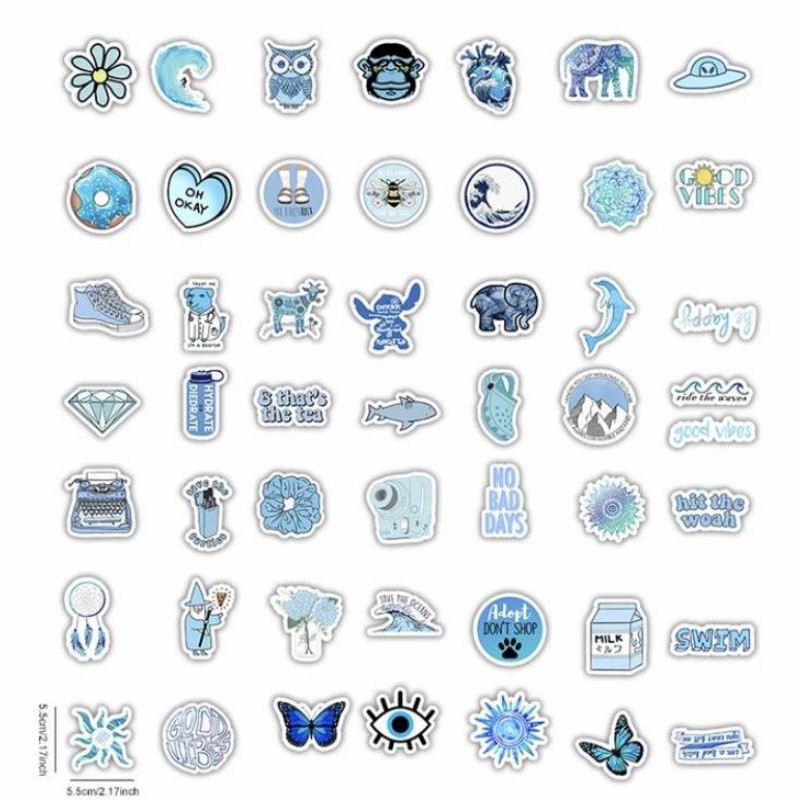 Jual Blue Aesthetic Stickers | Shopee Indonesia