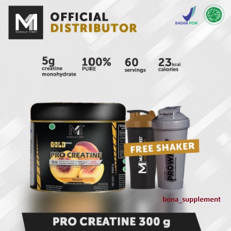 Jual M1 Muscle First Pro Gold Creatine 300 Gram / MuscleFirst Creatine ...