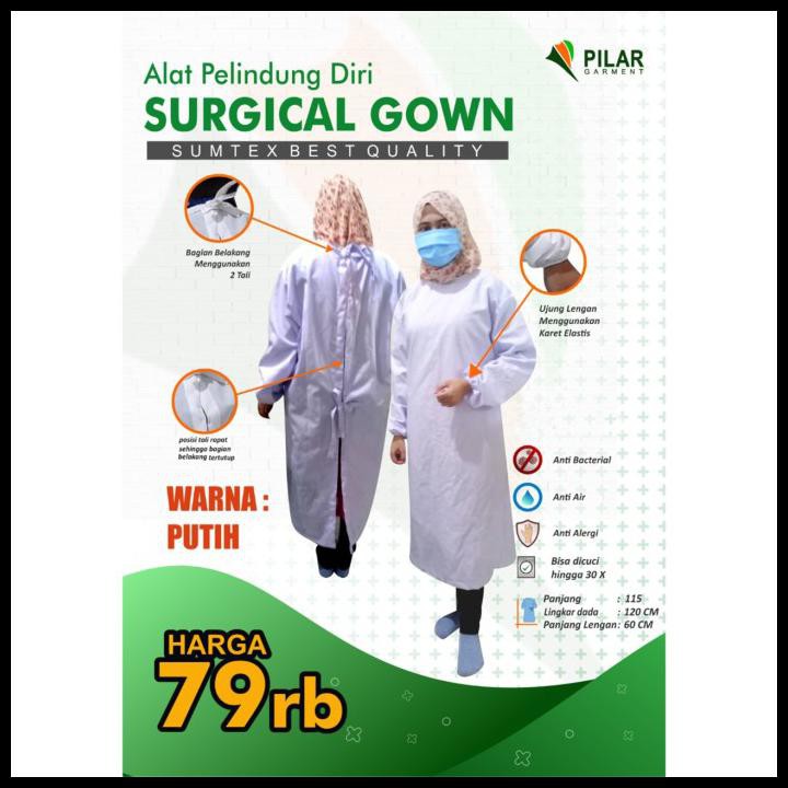 Jual Apd Gown Surgical Standard Rumah Sakit Akd Kemenkes Bisa Dicuci ...