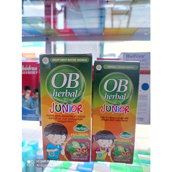 Jual OB Herbal Junior Sirup Cair 30ml / 60ml - Obat Batuk Anak | Shopee ...