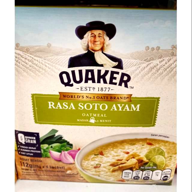 Jual BARU Quaker Oat Rasa Soto Ayam Oatmeal Instant Isi 4 sachet ...