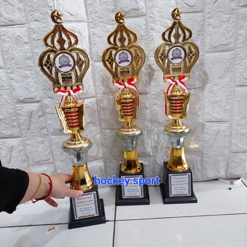 Jual Trophy Piala Mesjid Manasik Custom Trophy Kaca Masjid Pagoda