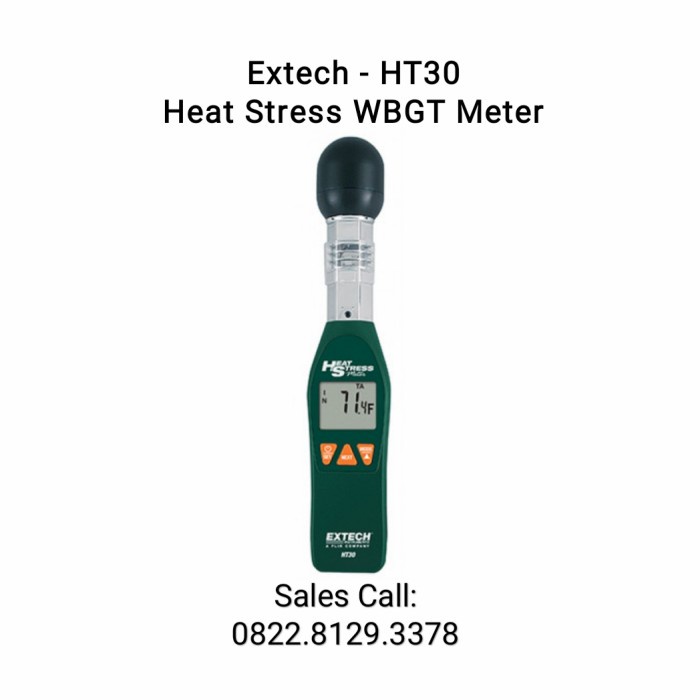 Jual Extech Ht Heat Stress Meter Wet Bulb Globe Temperature