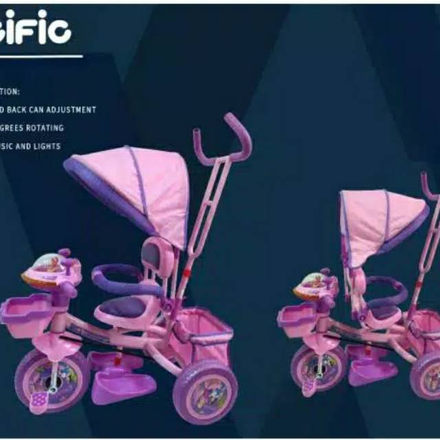 Jual SEPEDA RODA TIGA /STROLLER PACIFIC 3 IN 1 LMX 010 (KURSI BISA ...