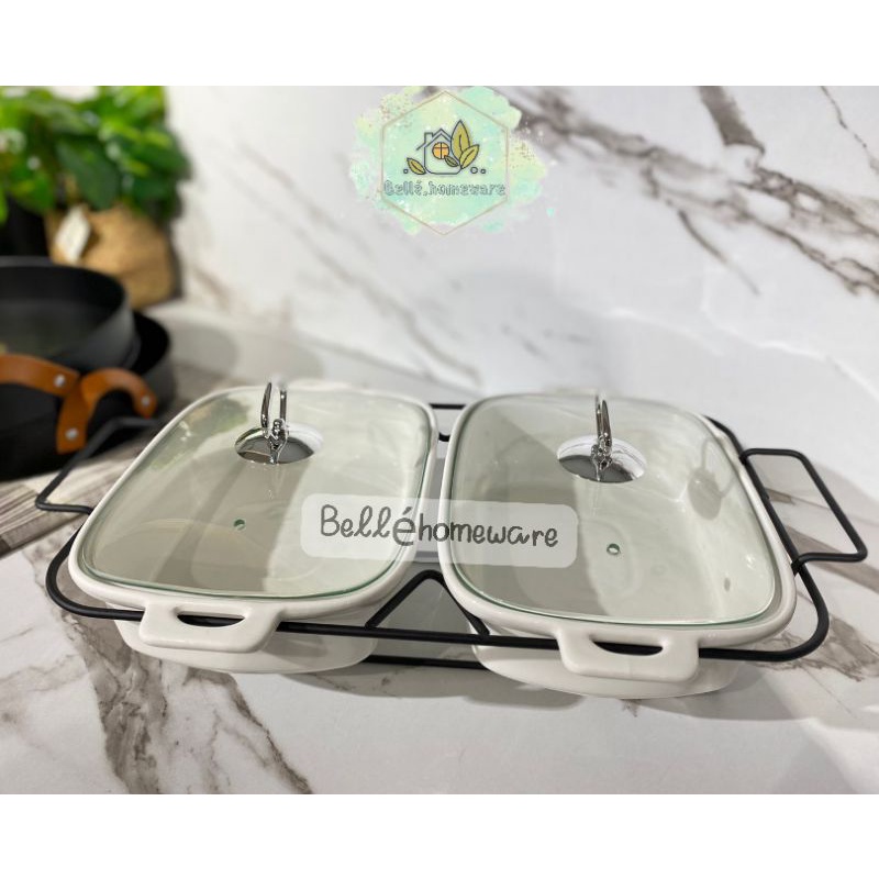 Jual CASSEROLE WARMER INFORMA PENGHANGAT MAKANAN KERAMIK PUTIH TEMPAT ...