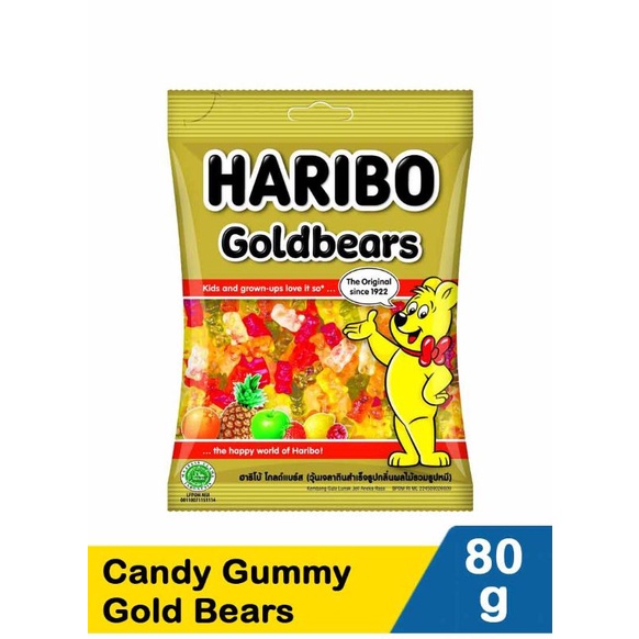 Jual Haribo Candy Gummy Gold Bears 80G | Shopee Indonesia