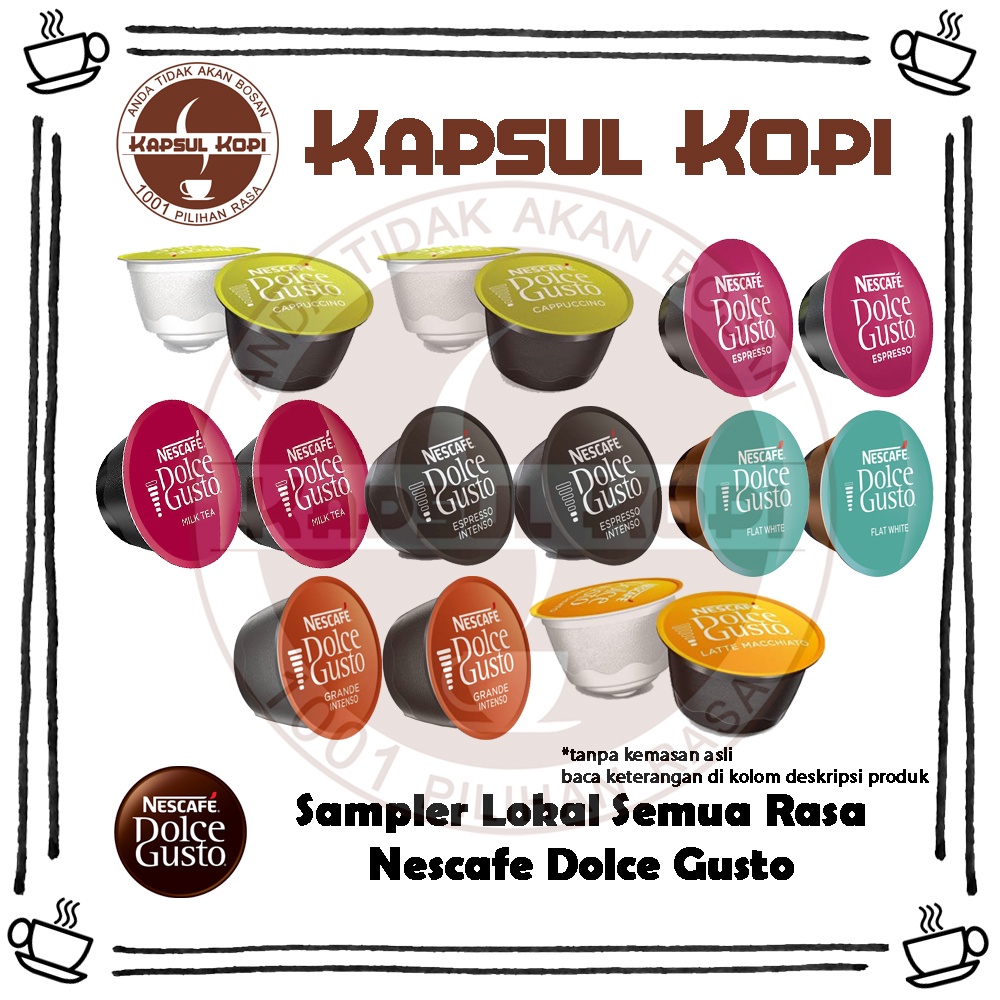 Jual Paket Sampler Kapsul Kopi Lokal Semua Rasa Nescafe Dolce Gusto ...