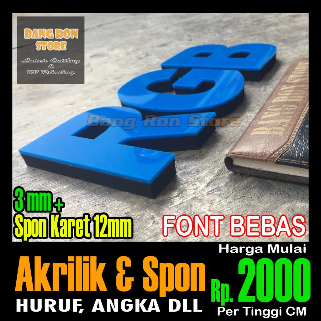 Jual Akrilik Huruf Warna Spon Eva Latter Acrylic Custom Laser Cutting Shopee Indonesia