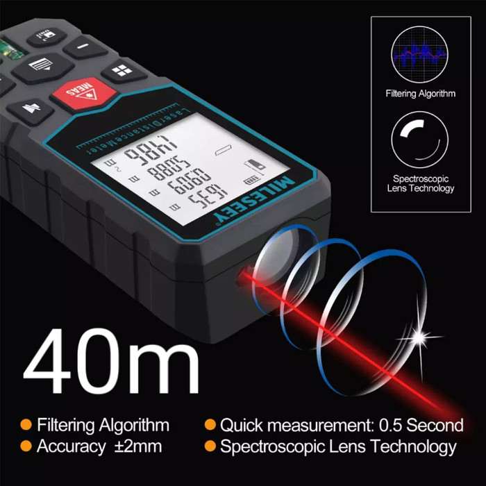 Jual 40m Laser Distance Digital Meteran Laser Pengukur Jarak Jauh Meter ...