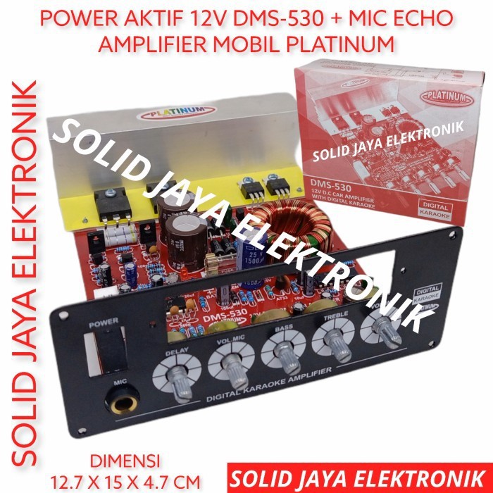 Jual KIT POWER SPEAKER AKTIF MONO 12V DMS 530 AKI ACCU MOBIL CAR