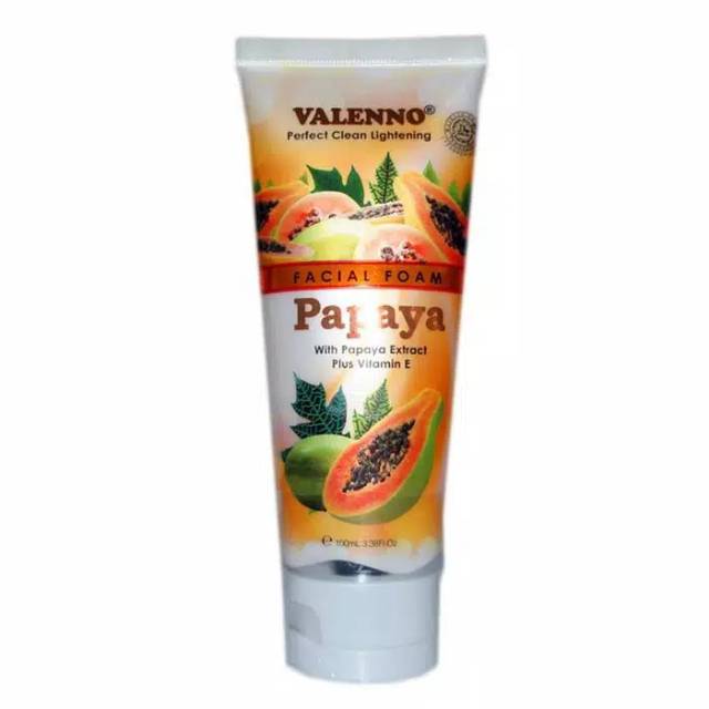 Jual 100 ML Valenno Facial Foam Papaya Original BPOM / Sabun Valeno Pepaya  Ori Tube / Cleanser