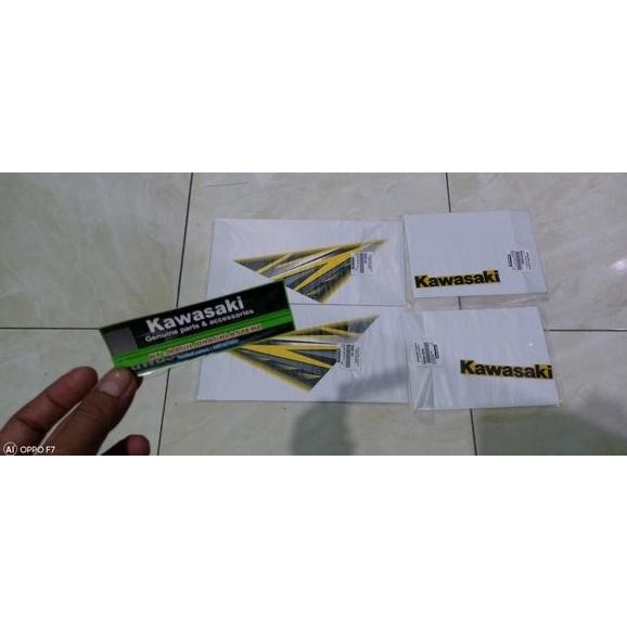 Jual Striping Sticker Stiker Tangki Set Ninja Ss Kuning 2013 Original ...