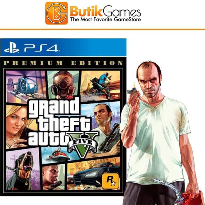 Jual GTA 5 GTA V Grand Theft Auto V Premium Edition PS4 GamePS4 ...