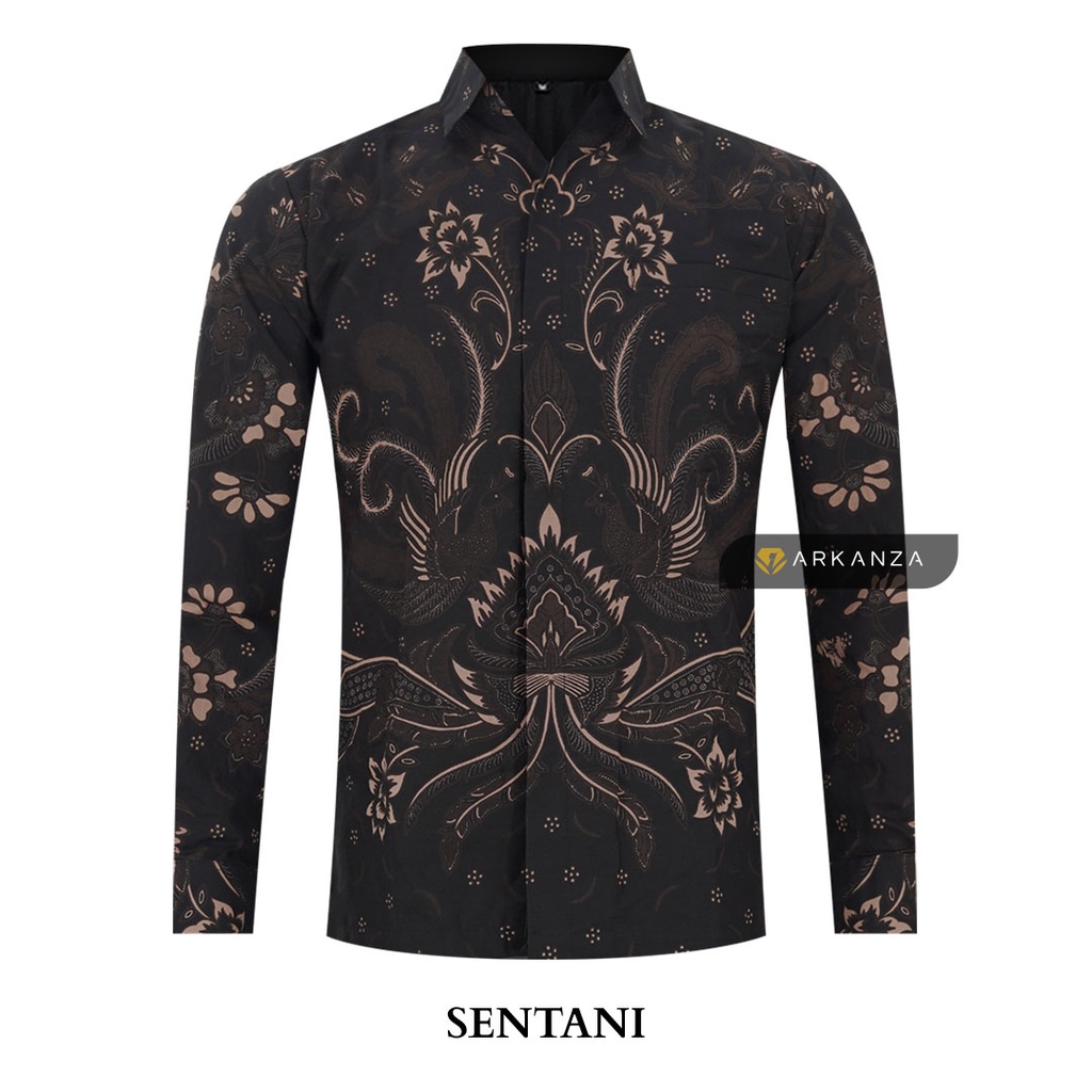 Jual Batik Arkanza Motif Sentani Hem Atasan Kemeja Baju Batik Pria