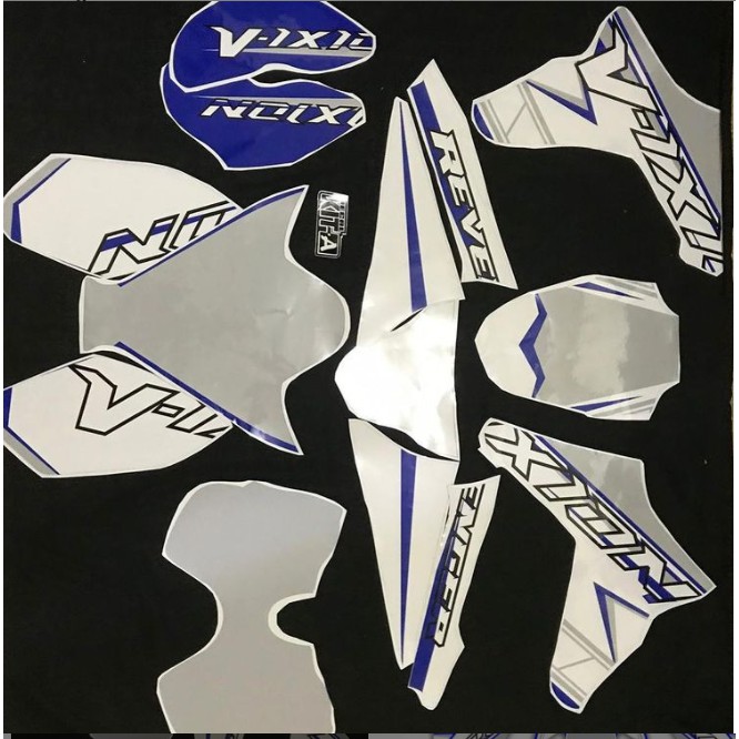 Jual Decal Stiker New Vixion Lightning Biru Putih Dekal Variasi Sticker