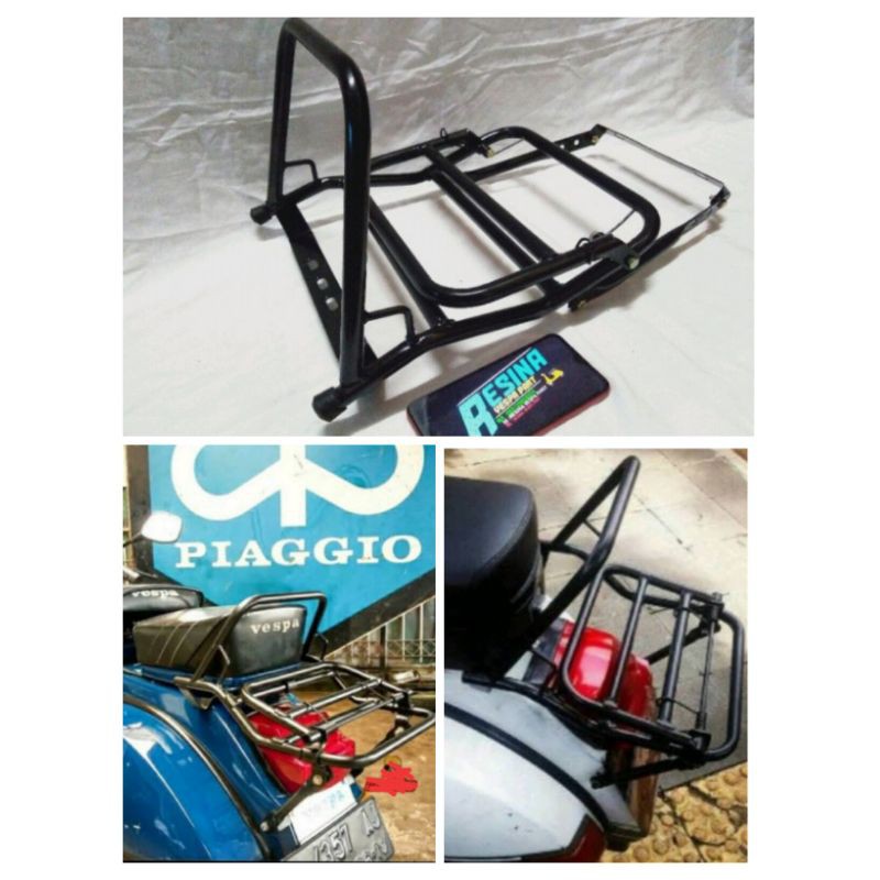 Jual Backrack Madrid Hitam Vespa Super Sprint Px Excel Spartan Shopee