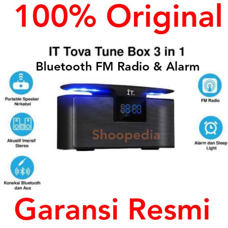 Jual Original Bluetooth Speaker Clock Jam IT Tunebox Tunebowl Tunebar ...