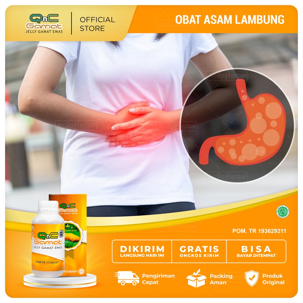 Jual Obat Asam Lambung Gastritis Maag Gerd Dispepsia Nyeri Ulu Hati Qnc Jelly Gamat