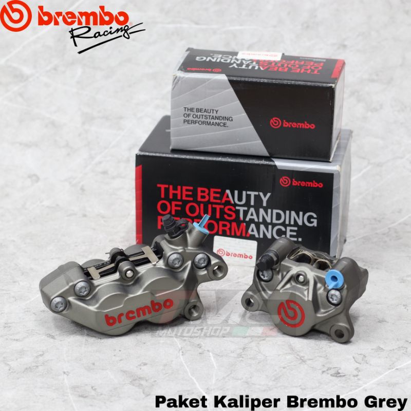 Jual Paket Kaliper Brembo P P Grey Red Logo Original Shopee Indonesia