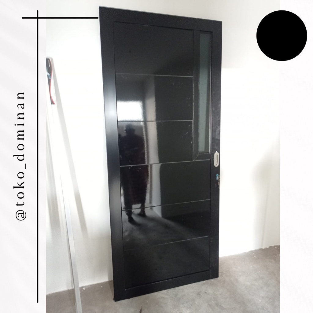 Jual Pintu Geser Sliding Kamar X Cm Hitam Glossy Mewah Shopee