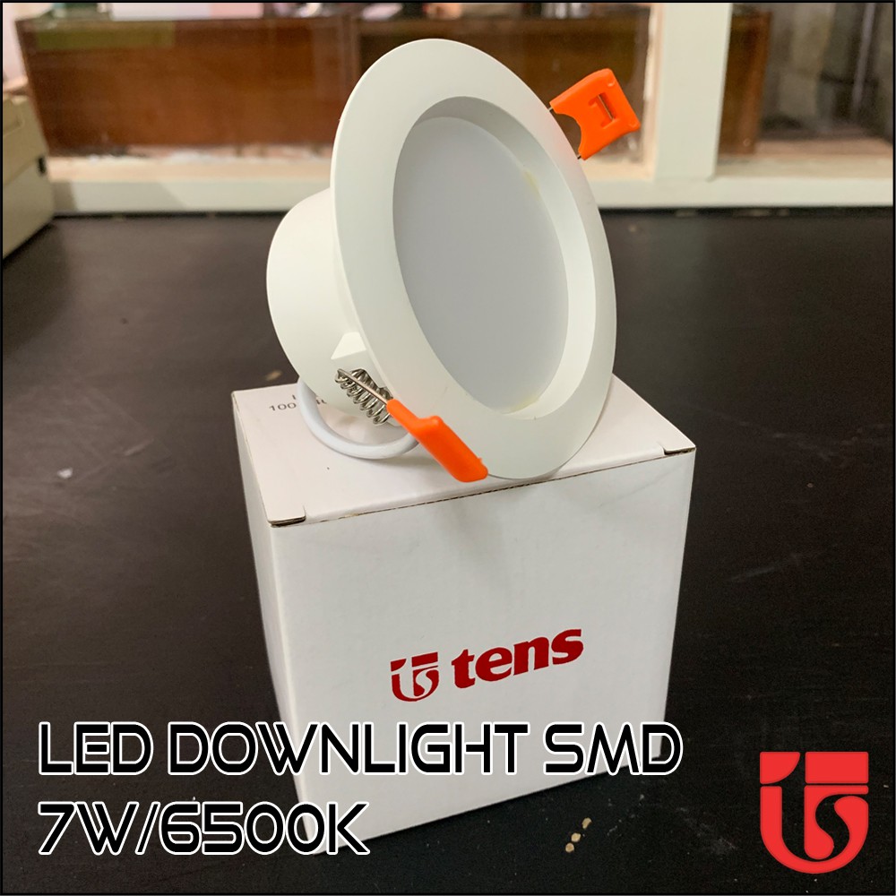 Jual LAMPU TENS LED DOWNLIGHT SMD 7W-6500K (PUTIH ) | Shopee Indonesia