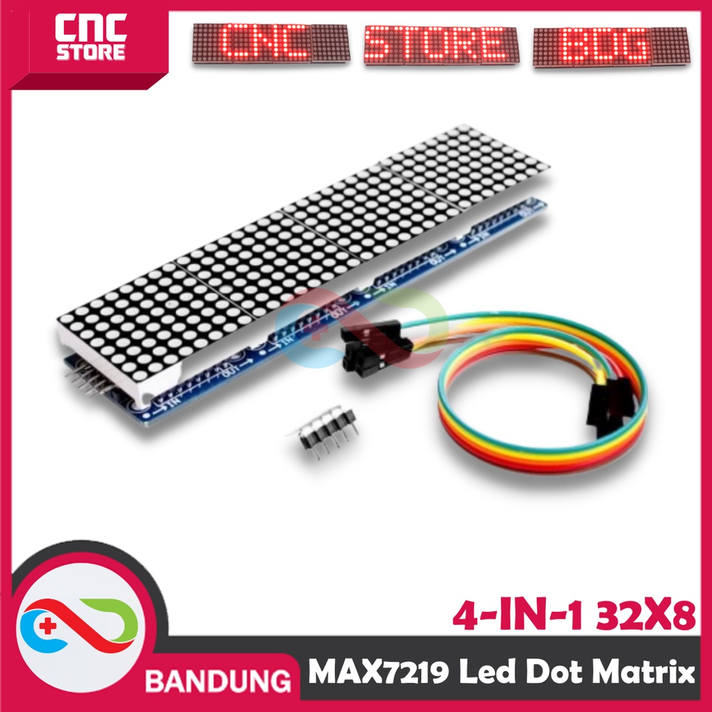 Jual MAX7219 LED DOT MATRIX MODULE 8x8 4-IN-1 32X8 RUNNING TEXT DISPLAY ...