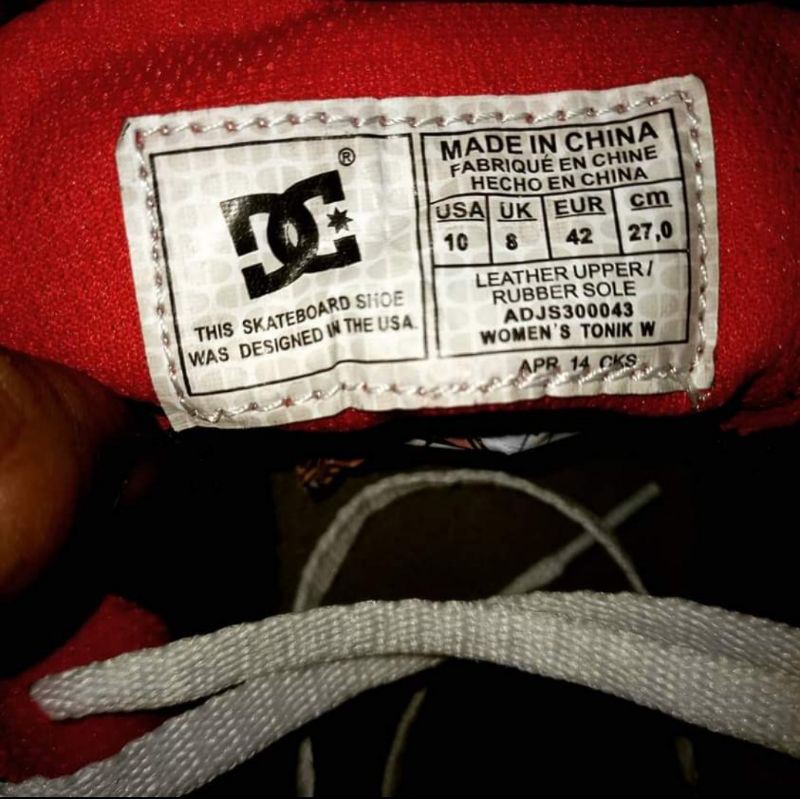 Dc leather upper rubber sole deals