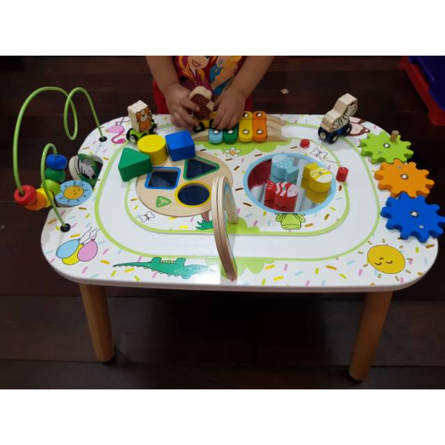 Elc wooden 2024 train table