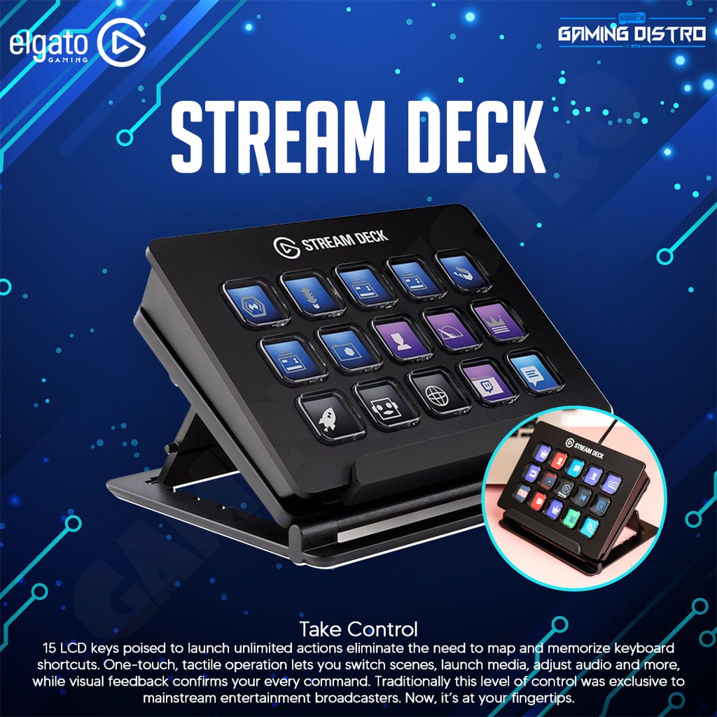 Jual Elgato Stream Deck with 15 LCD Screen Keys Live Controller ...