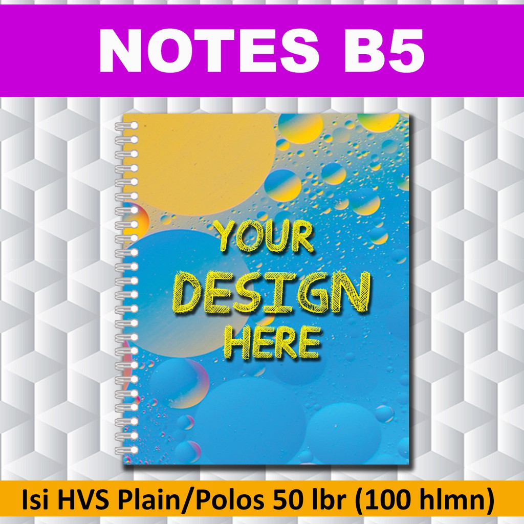 Jual Buku Notes B5 / Notes Custom B5 / Note Book B5 / Notes / Isi 50 ...