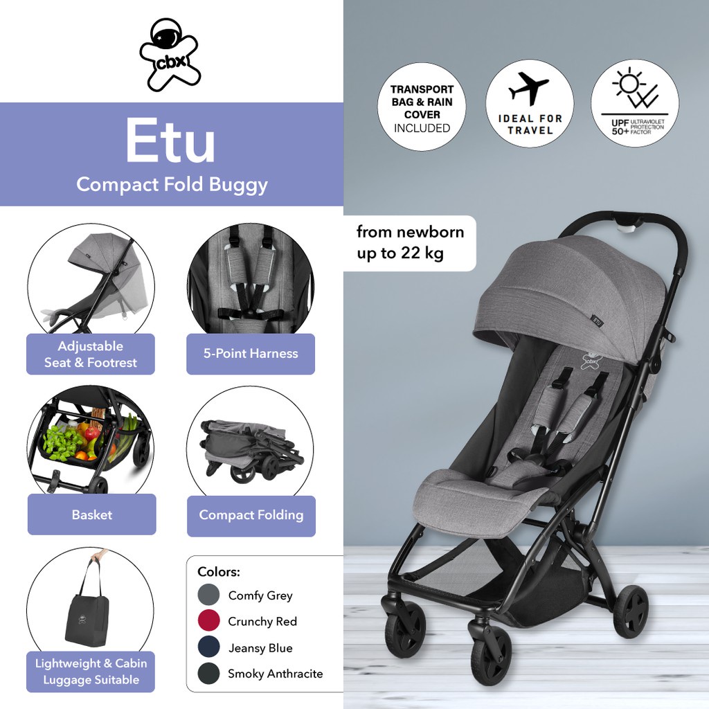 Cbx etu store compact travel pushchair