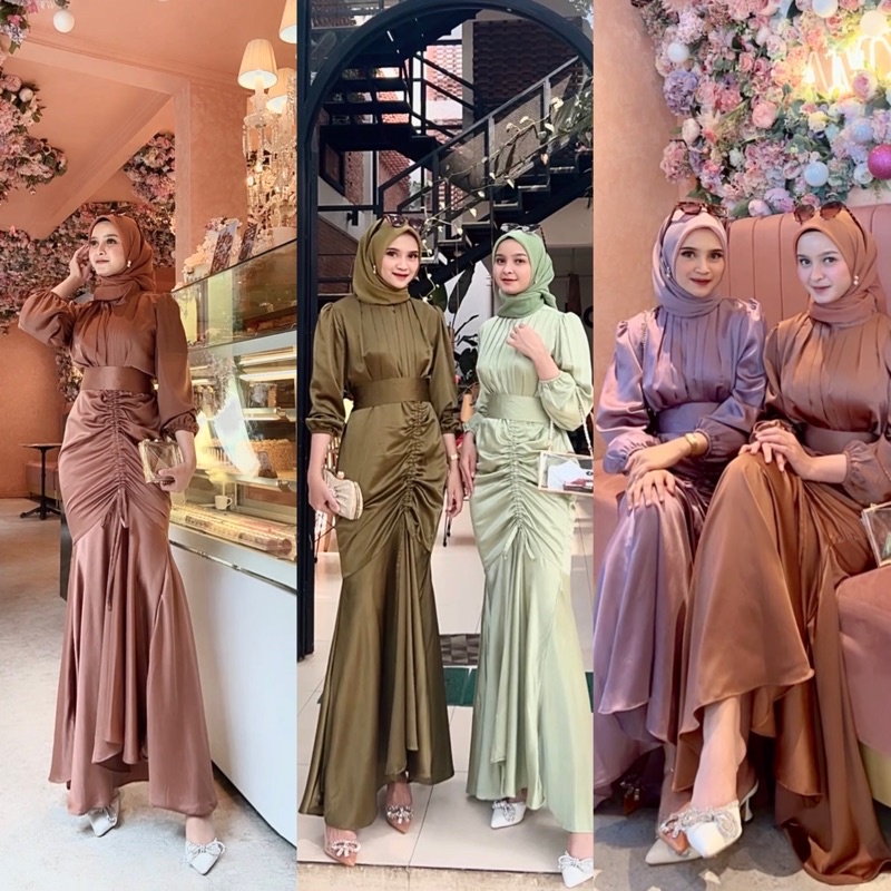 Jual Stok Terakhir Venyya Dress Fendysilk Turkey Malay Dress Shopee Indonesia 