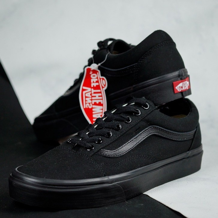 Jual PROMO FULL BLACK SEPATU VANS AUTHENTIC ERA HITAM POLOS OLD SCOOL ...