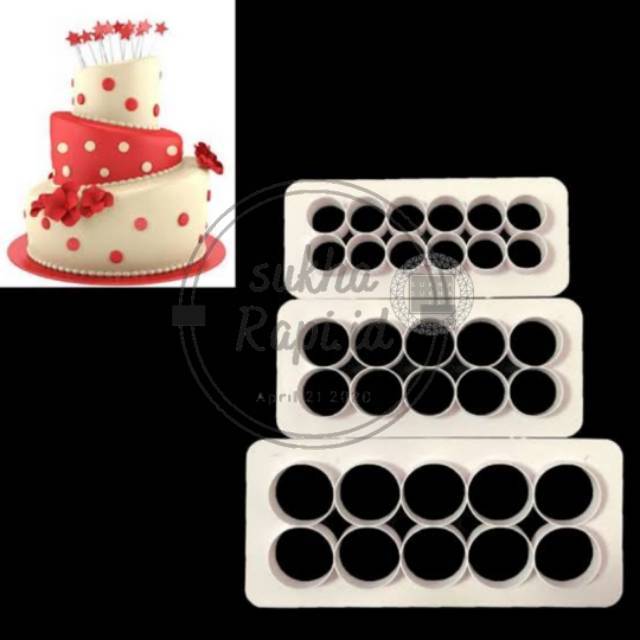 Jual Skr Cetakan Kue Kering Geometric Round Alat Dekorasi Kue Cetakan Fondant Shopee Indonesia