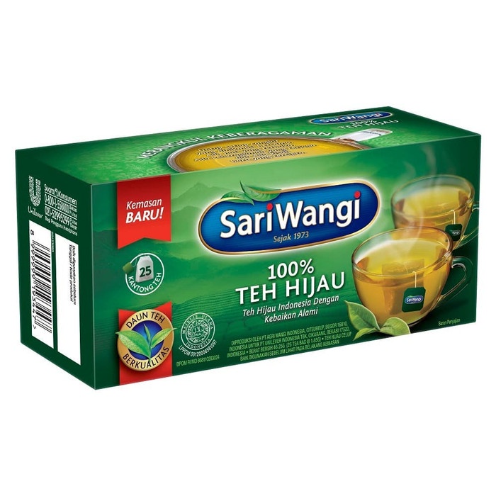 Jual Kemasan Teh Sariwangi Teh Hijau Teh Celup Twin Pack Teh Kemasan Shopee Indonesia