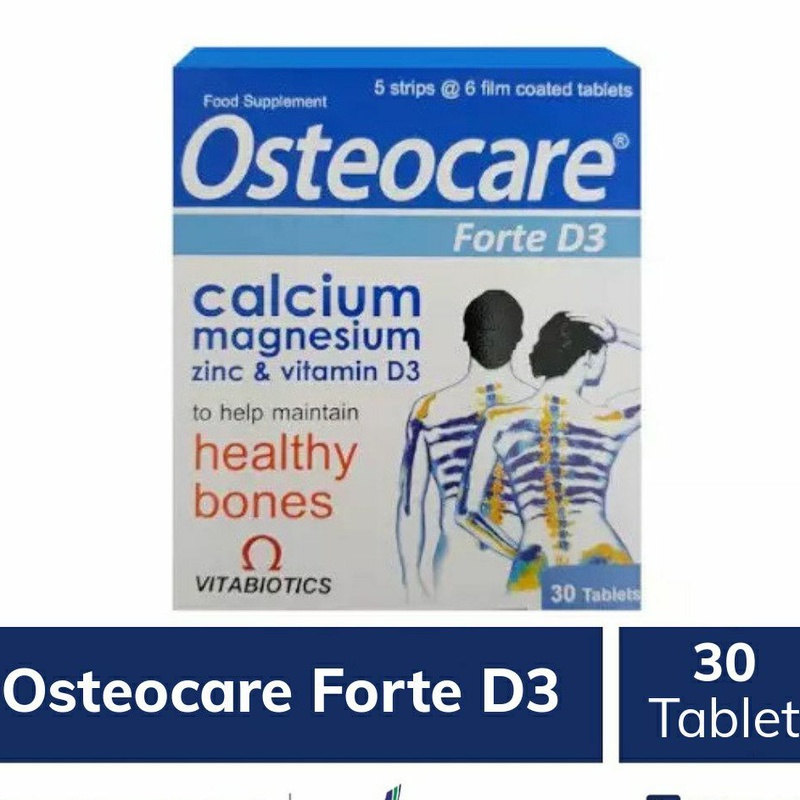 Jual Osteocare Forte D3 30's Tablet Vitabiotics / Kalsium / Magnesium