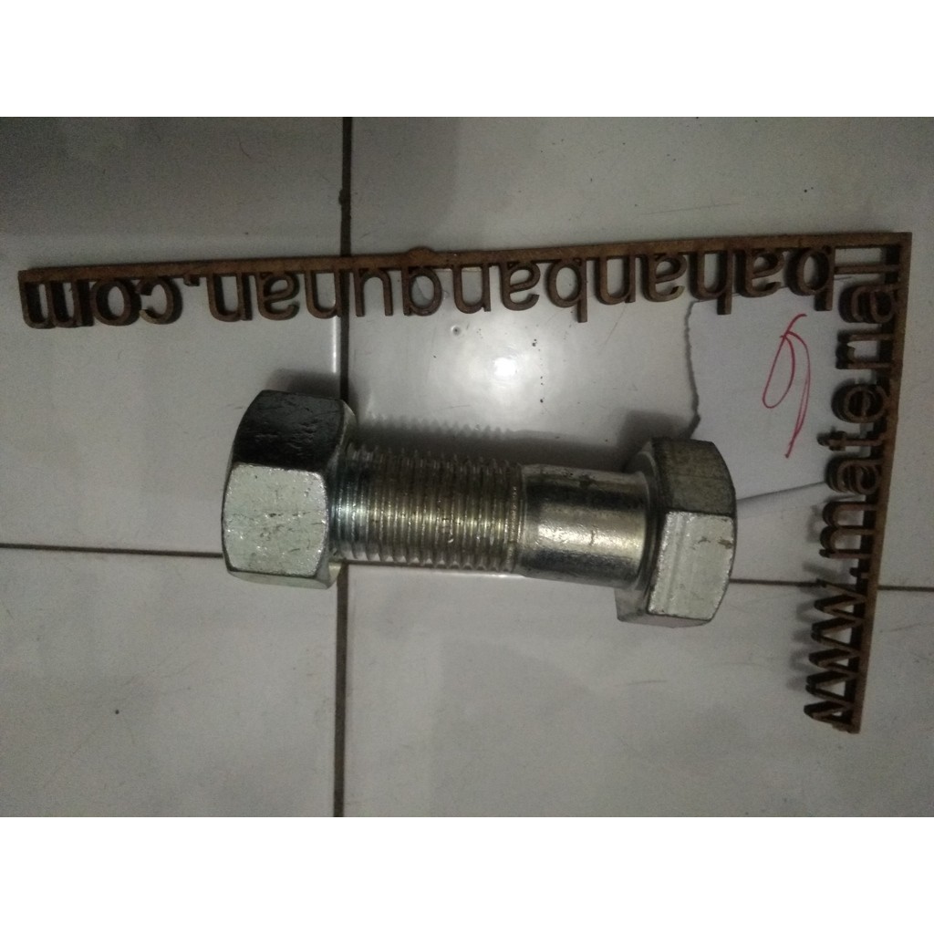 Jual Mur Baut Putih M X Mm Hexagonal Bolt Nut Galvanis Pertukangan Shopee Indonesia