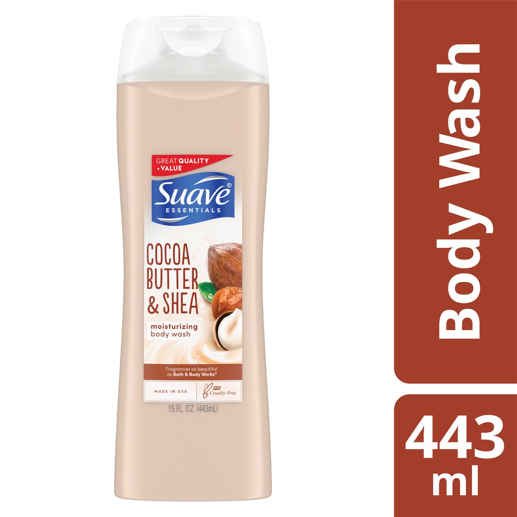 Jual Suave Essentials Body Wash Cocoa Butter & Shea 443ml Shopee