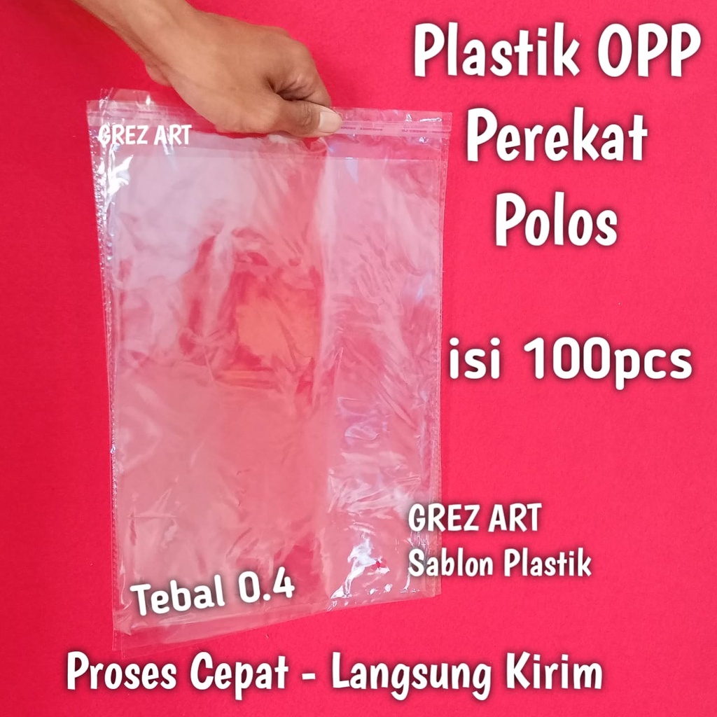 Jual Plastik Opp Perekat Polos Per 100pcs Tebal 04 Shopee Indonesia 8303