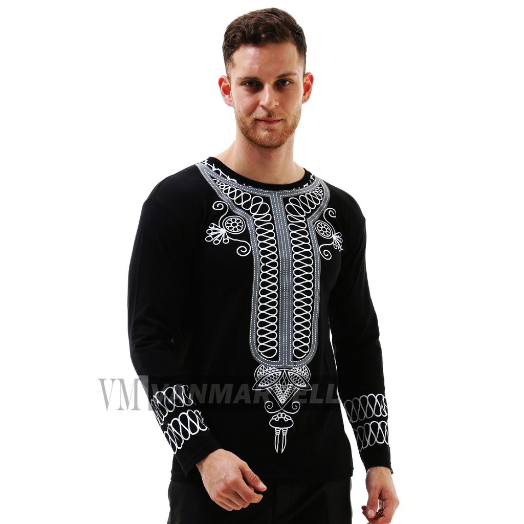 Jual VM Baju Koko Black Panther Koko Muslim Panjang Big Size JUMBO
