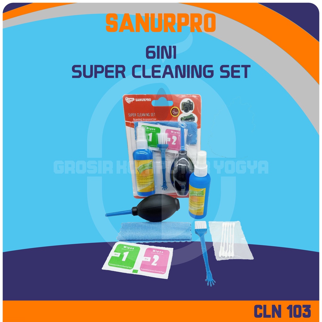 Jual Sanurpro 6in1 Super Cleaning Kit Set Pembersih Laptop Tv Lcd Led