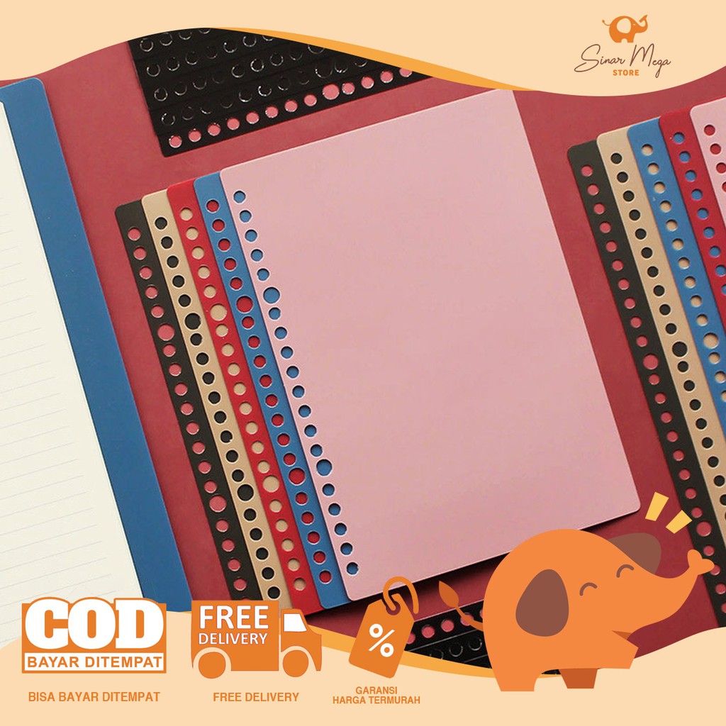 Jual DIY Plastic Binder Cover Retro Color 2pc B5 / Cover Buku Binder ...