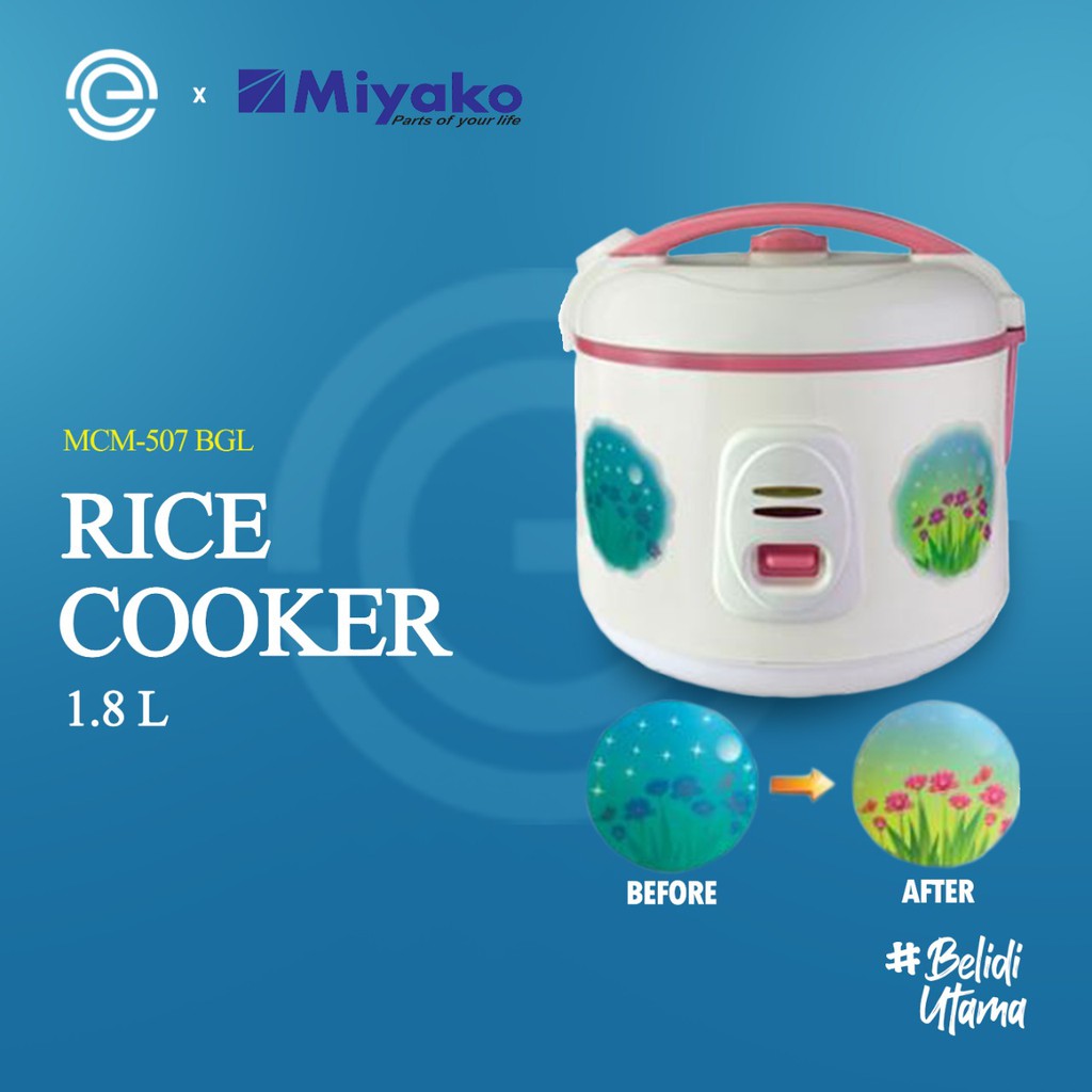 Jual MIYAKO Rice Cooker 1.8 Liter MCM507 BGL Shopee Indonesia